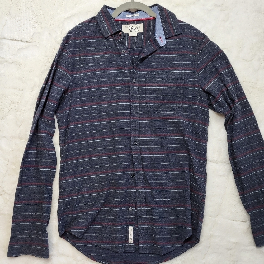 Original Penguin Munsingwear Men's Button Down slim Fit Size Small cotton easter